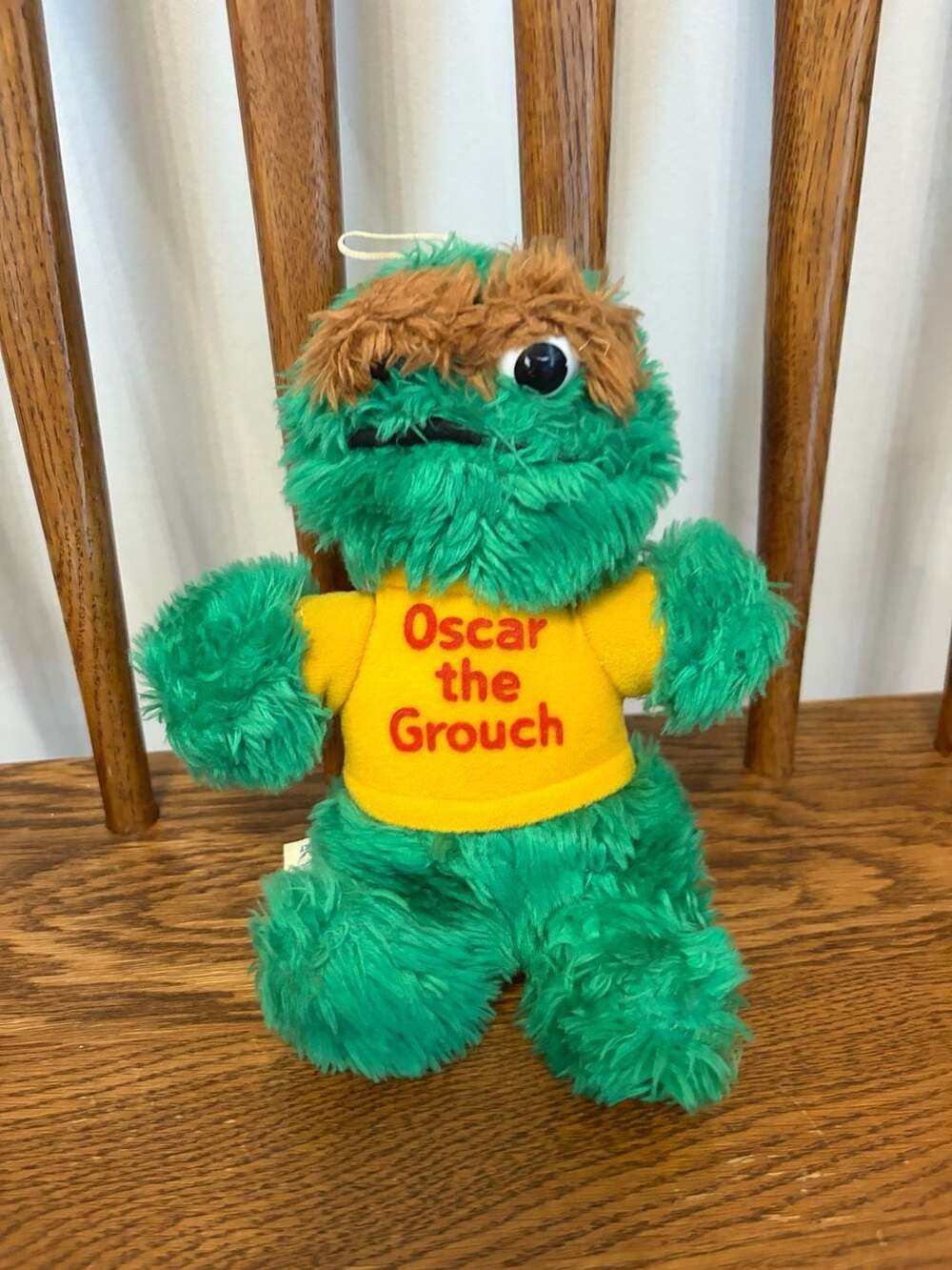 Vintage 1980s Sesame Street Oscar the Grouch Hasbro Softies Plush Toy